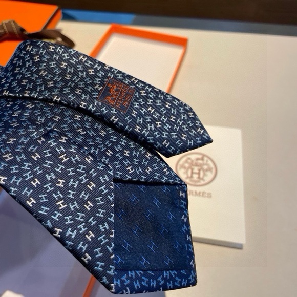 Hermes Tie Full of H logos - Picture 4 of 8